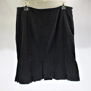 AGB Petite | Charcoal Gray Pleated Bottom Skirt
